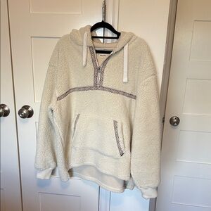 Saltrock Thick Fleece Cream Hooded Sweater